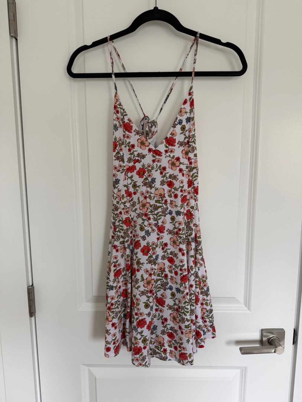 White Floral Mini Dress